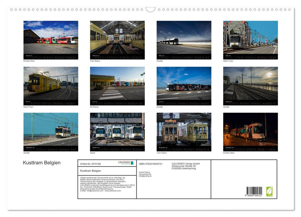 Kusttram Belgien (CALVENDO Wandkalender 2026)