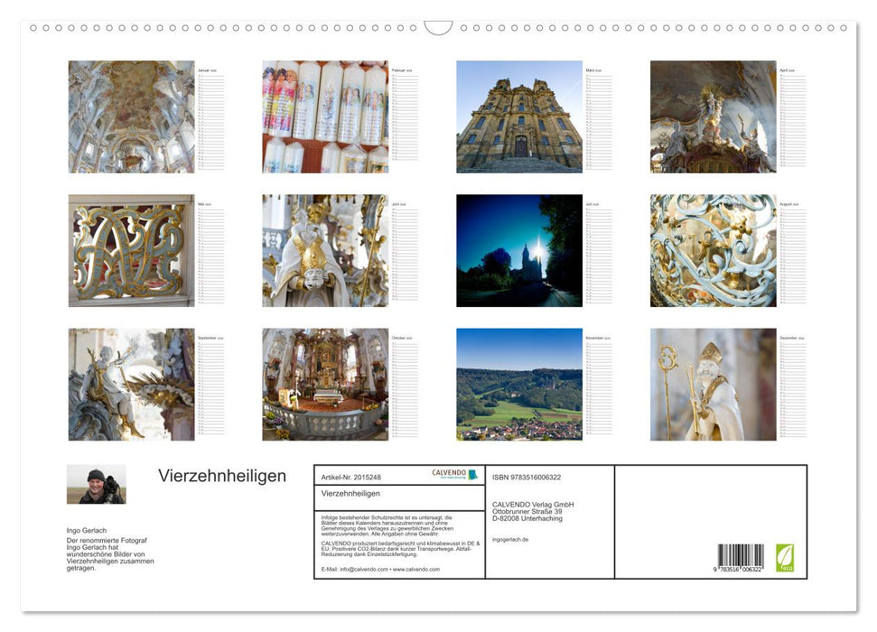 Vierzehnheiligen (CALVENDO Wandkalender 2026)