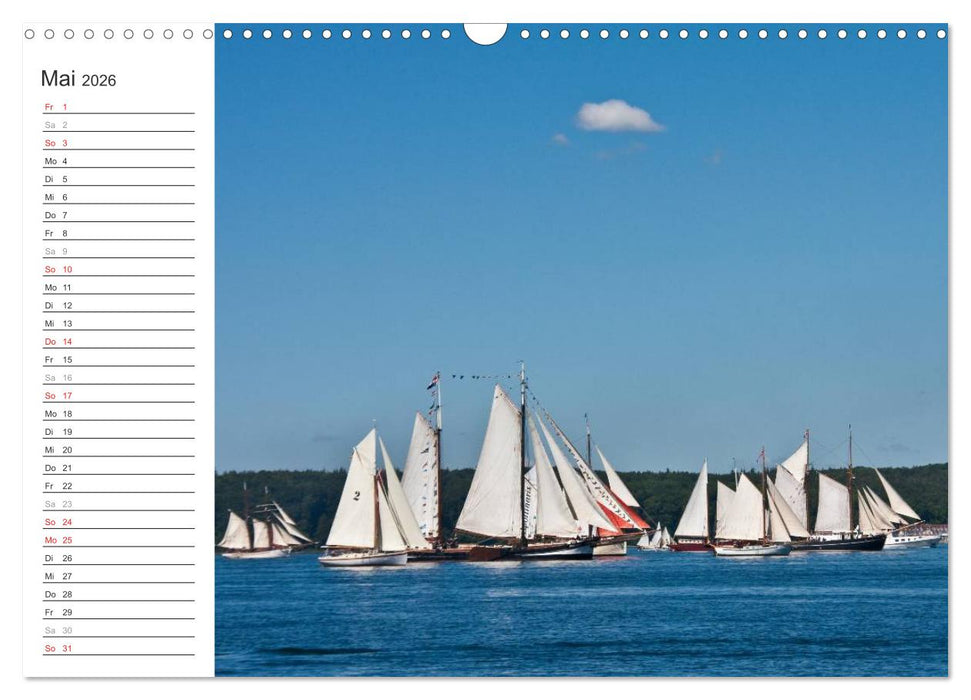 Historische Segelschiffe auf der Ostsee (CALVENDO Wandkalender 2026)