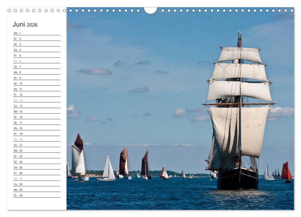 Historische Segelschiffe auf der Ostsee (CALVENDO Wandkalender 2026)