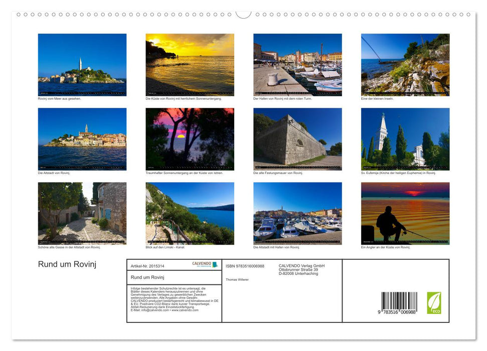 Rund um Rovinj (CALVENDO Premium Wandkalender 2026)