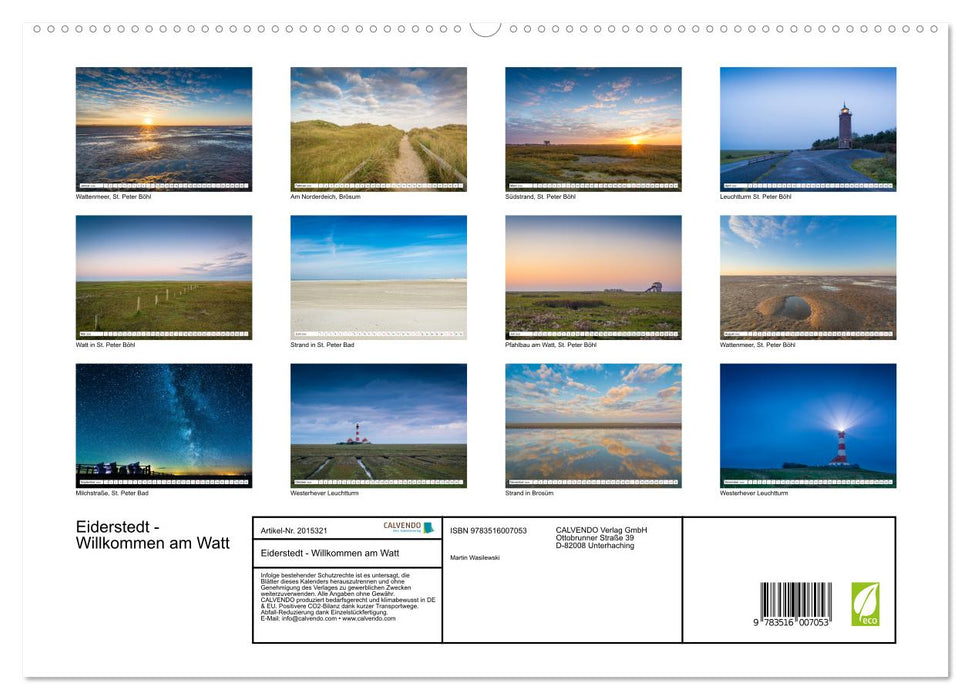 Eiderstedt - Willkommen am Watt (CALVENDO Premium Wandkalender 2026)