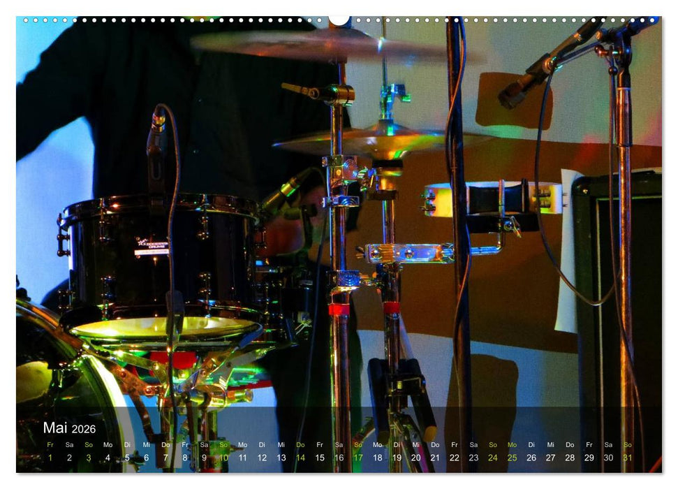 Schlagzeug onstage (CALVENDO Premium Wandkalender 2026)