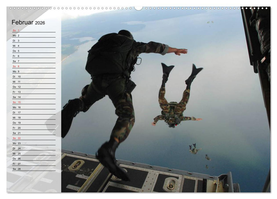 Fallschirmspringer. Absprung der U.S. Navy Seals (CALVENDO Premium Wandkalender 2026)