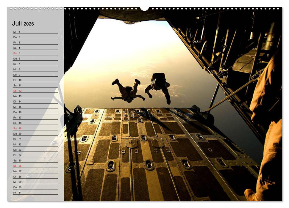 Fallschirmspringer. Absprung der U.S. Navy Seals (CALVENDO Premium Wandkalender 2026)