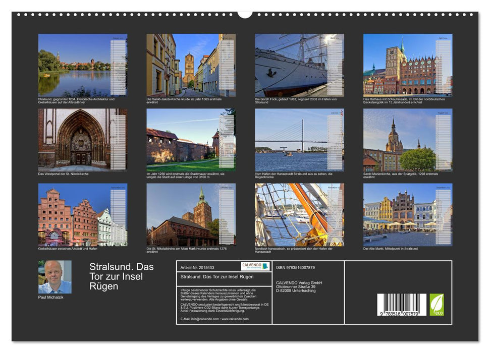 Stralsund. Das Tor zur Insel Rügen (CALVENDO Premium Wandkalender 2026)