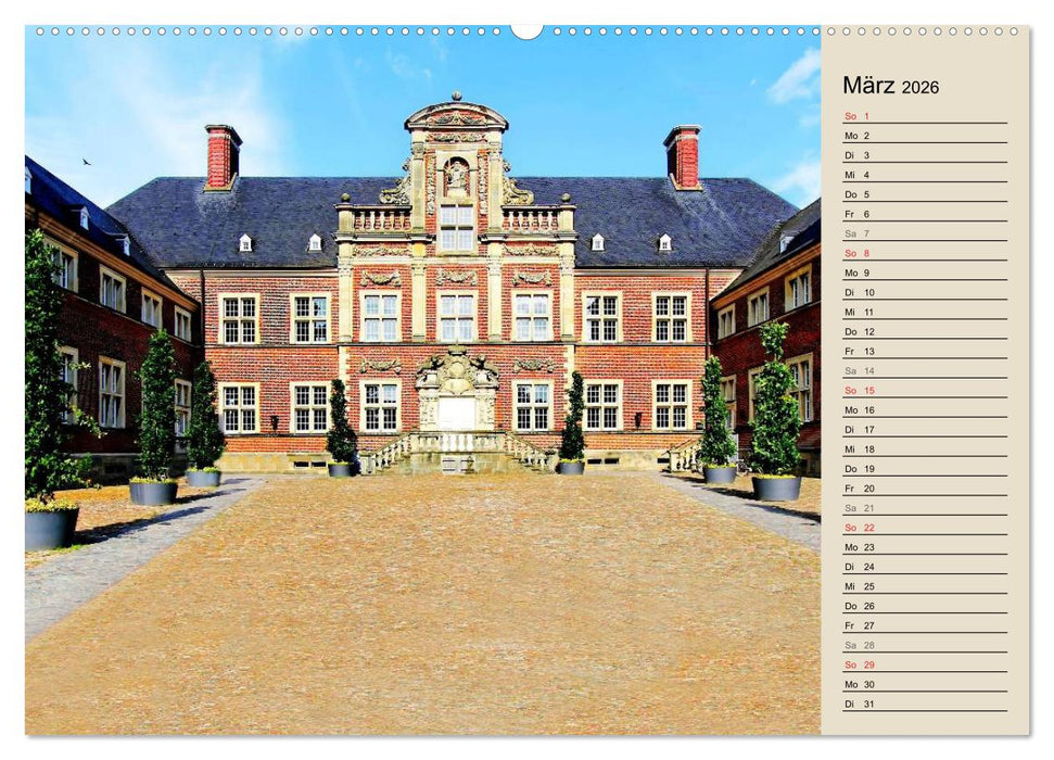 Burgen und Schlösser im Münsterland (CALVENDO Premium Wandkalender 2026)