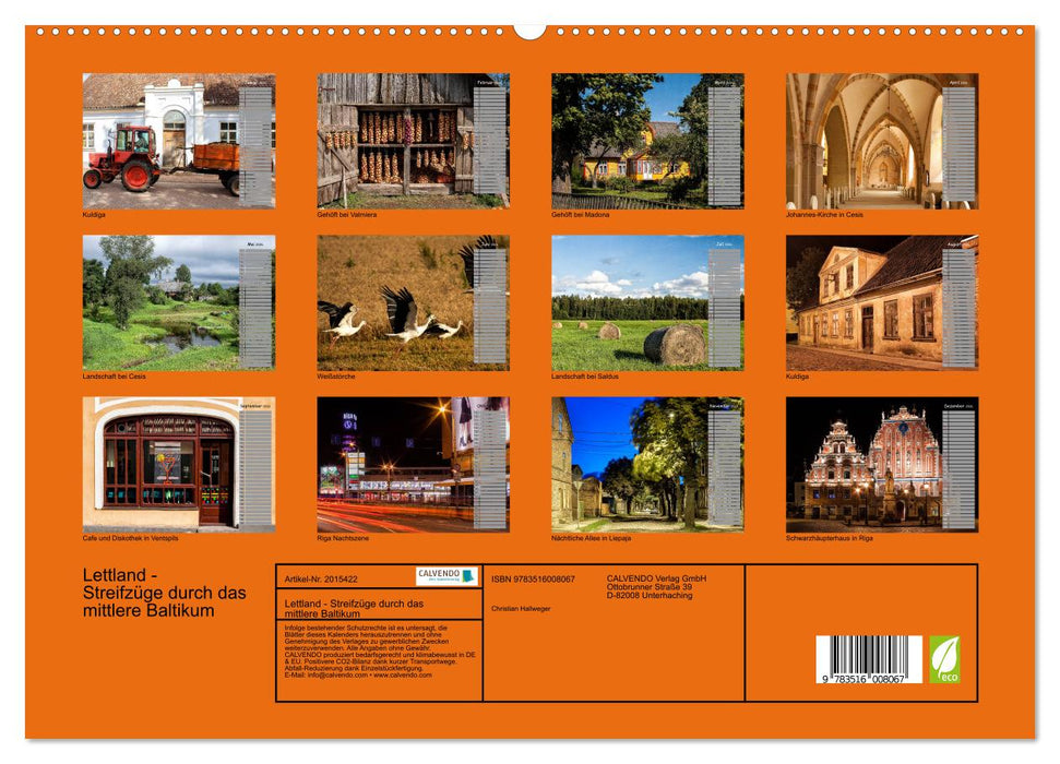 Lettland - Streifzüge durch das mittlere Baltikum (CALVENDO Premium Wandkalender 2026)