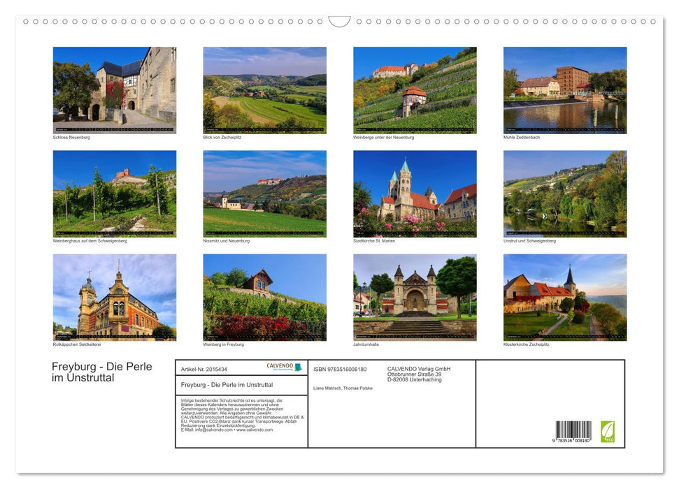 Freyburg - Die Perle im Unstruttal (CALVENDO Wandkalender 2026)
