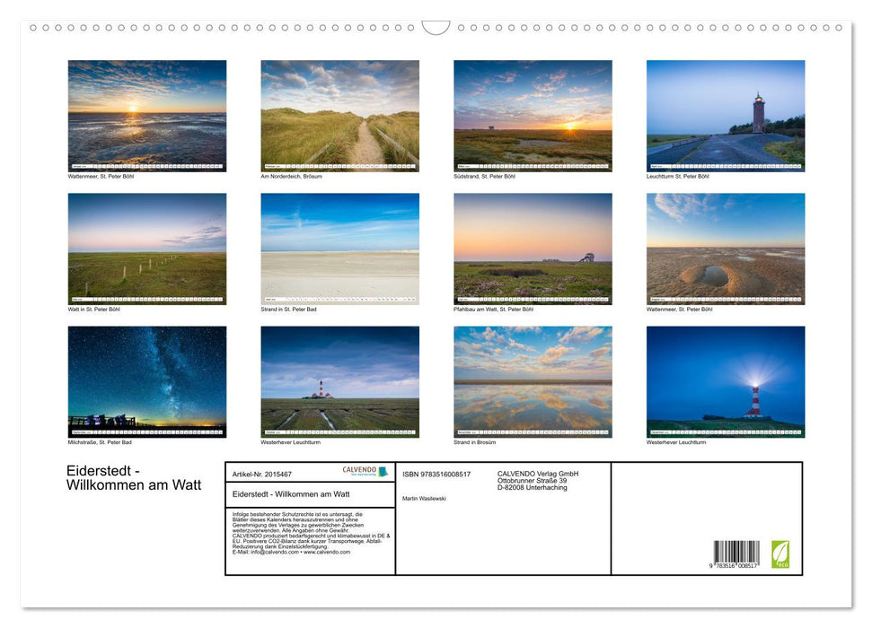 Eiderstedt - Willkommen am Watt (CALVENDO Wandkalender 2026)