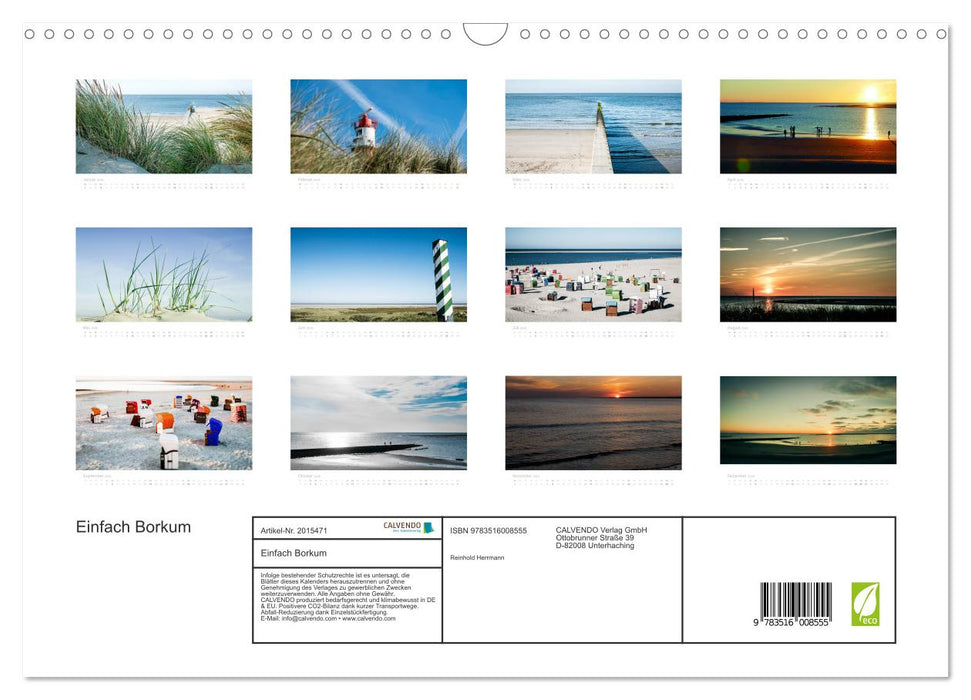 Einfach Borkum (CALVENDO Wandkalender 2026)