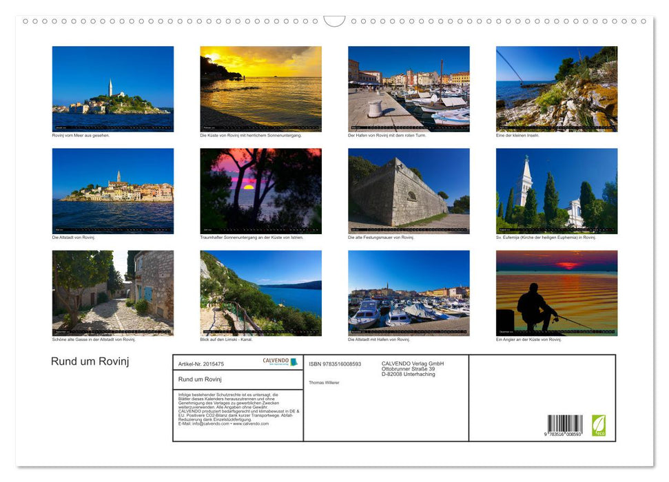Rund um Rovinj (CALVENDO Wandkalender 2026)