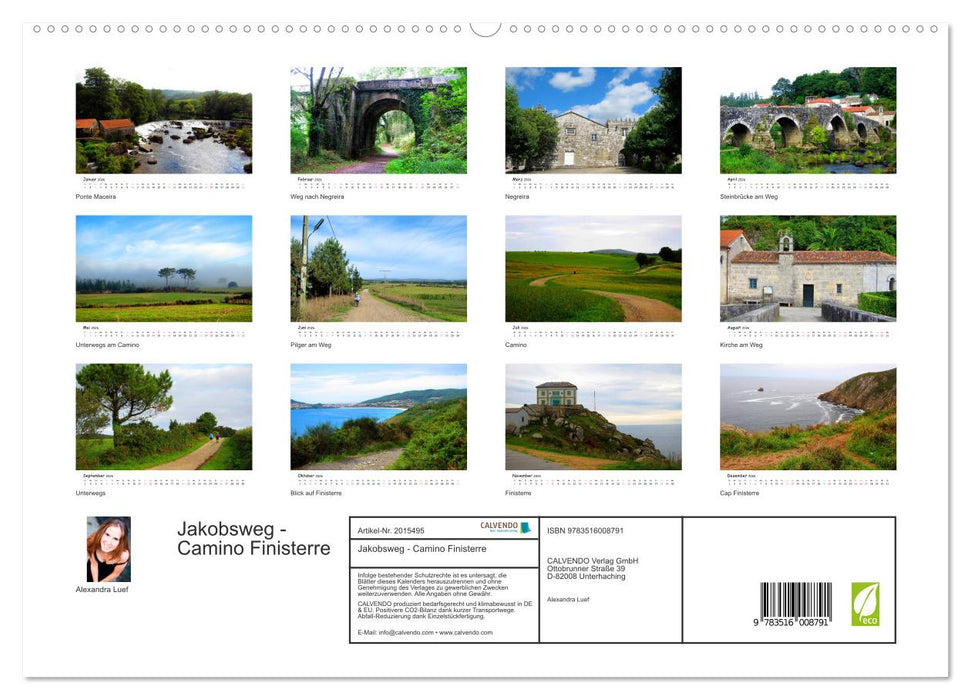 Jakobsweg - Camino Finisterre (CALVENDO Premium Wandkalender 2026)