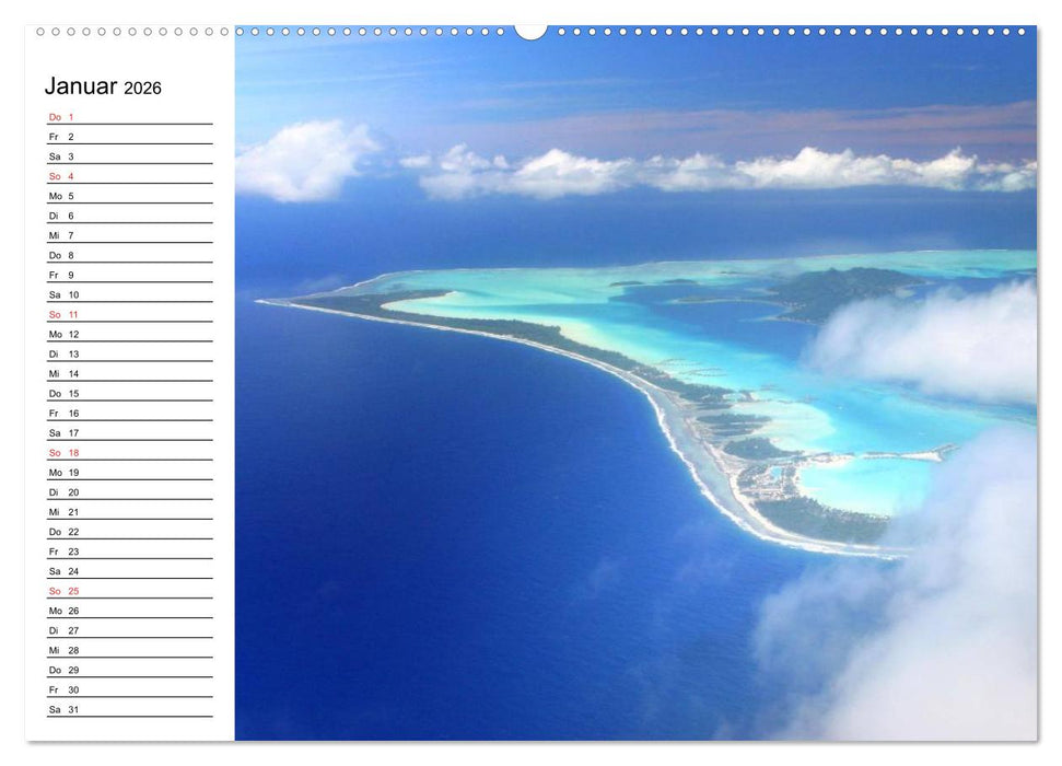 Südsee-Inseln. Von Fidschi bis Bora Bora (CALVENDO Premium Wandkalender 2026)