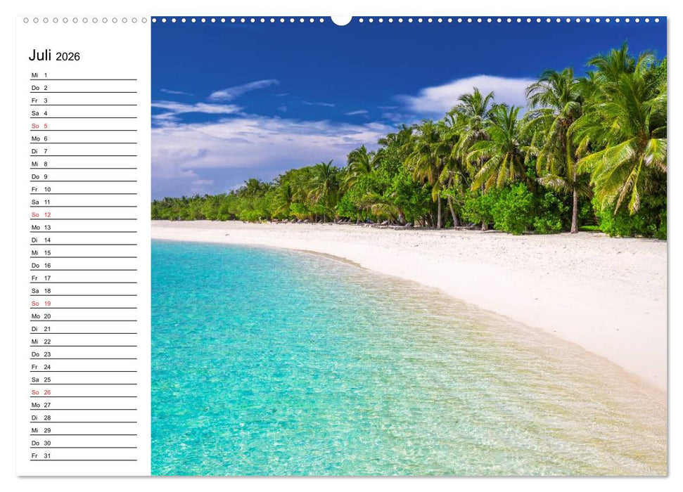 Südsee-Inseln. Von Fidschi bis Bora Bora (CALVENDO Premium Wandkalender 2026)