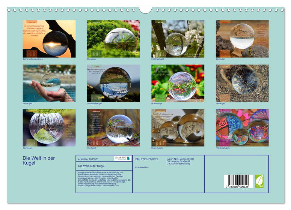 Die Welt in der Kugel (CALVENDO Wandkalender 2026)