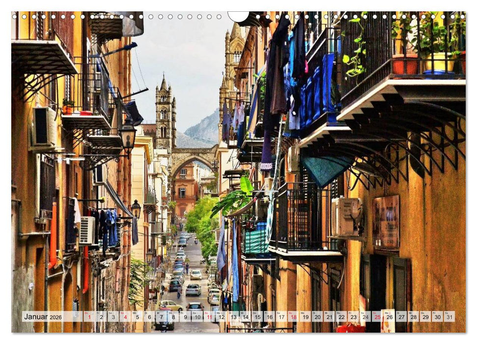 Sizilien - Insel zwischen zwei Kontinenten (CALVENDO Wandkalender 2026)