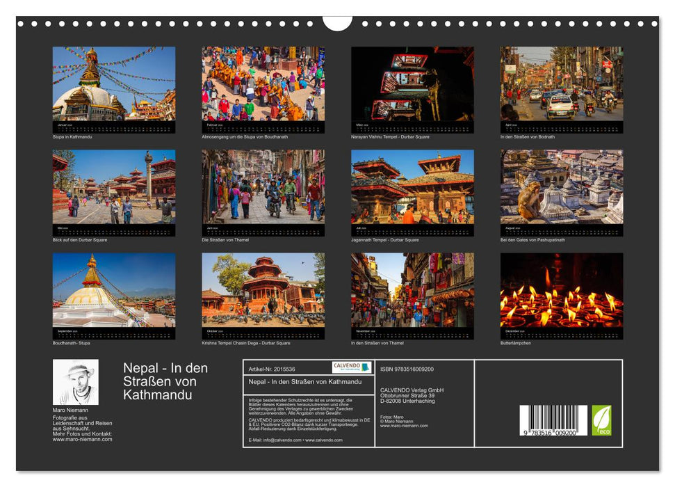 Nepal - In den Straßen von Kathmandu (CALVENDO Wandkalender 2026)
