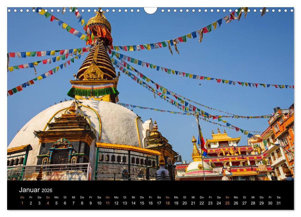 Nepal - In den Straßen von Kathmandu (CALVENDO Wandkalender 2026)