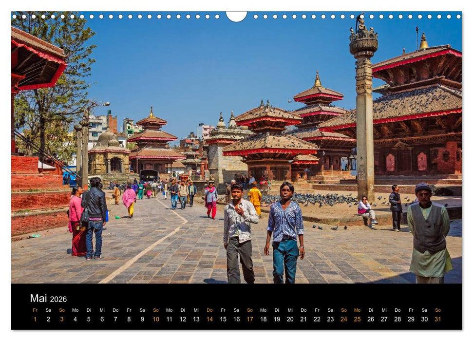 Nepal - In den Straßen von Kathmandu (CALVENDO Wandkalender 2026)