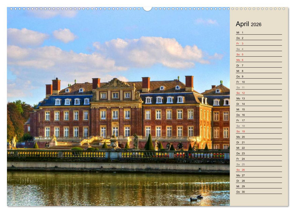 Burgen und Schlösser im Münsterland (CALVENDO Wandkalender 2026)