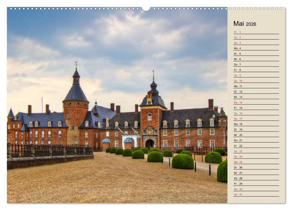 Burgen und Schlösser im Münsterland (CALVENDO Wandkalender 2026)