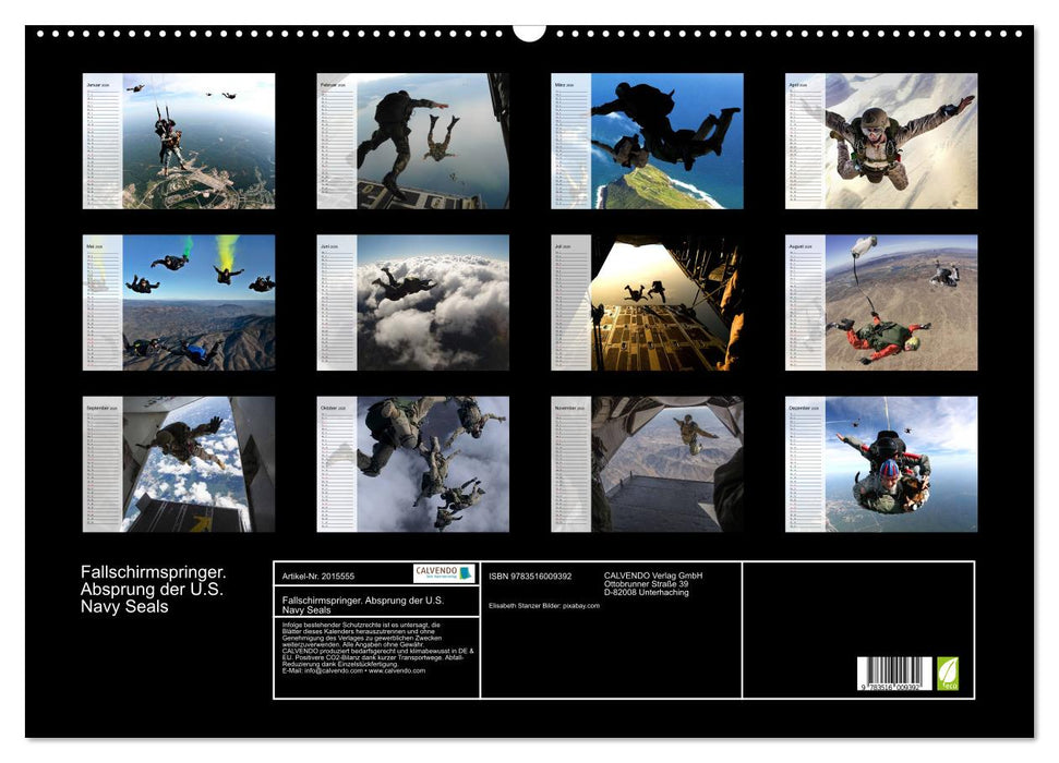Fallschirmspringer. Absprung der U.S. Navy Seals (CALVENDO Wandkalender 2026)