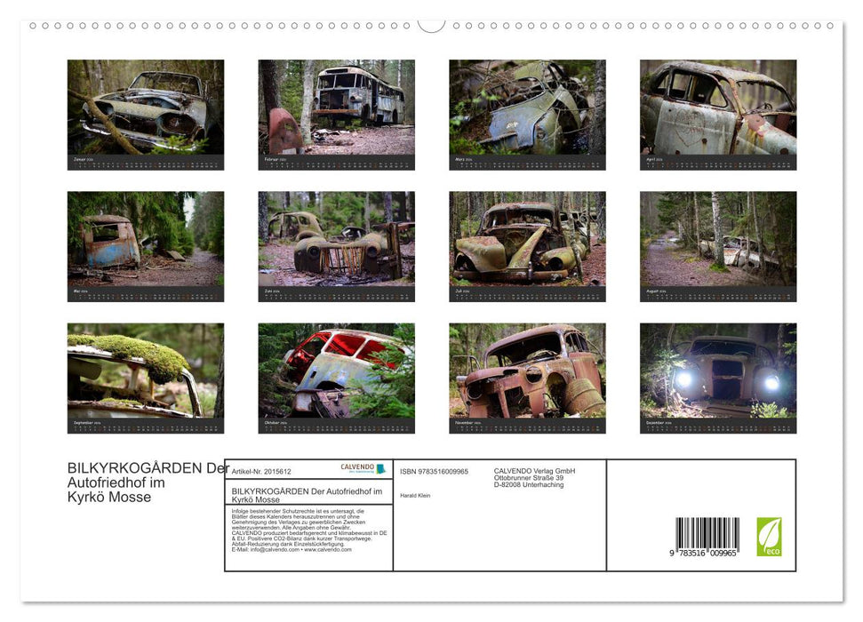 BILKYRKOGÅRDEN Der Autofriedhof im Kyrkö Mosse (CALVENDO Premium Wandkalender 2026)