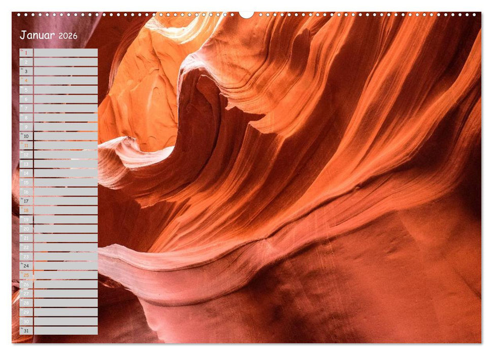 Die Canyons der USA (CALVENDO Wandkalender 2026)