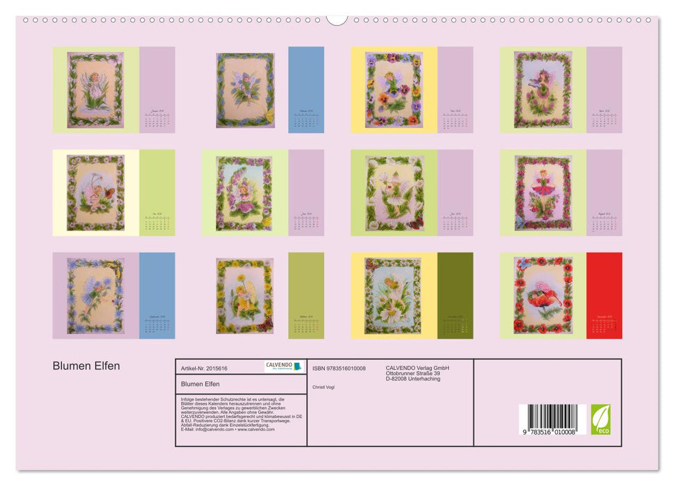 Blumen Elfen (CALVENDO Premium Wandkalender 2026)