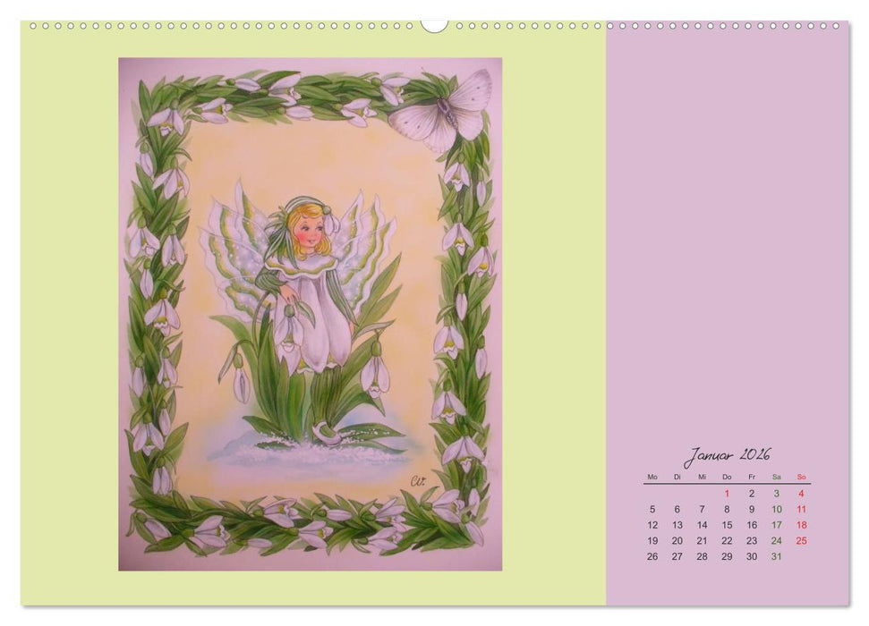 Blumen Elfen (CALVENDO Premium Wandkalender 2026)