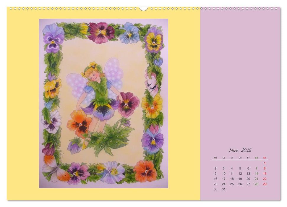 Blumen Elfen (CALVENDO Premium Wandkalender 2026)