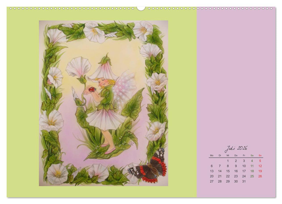 Blumen Elfen (CALVENDO Premium Wandkalender 2026)