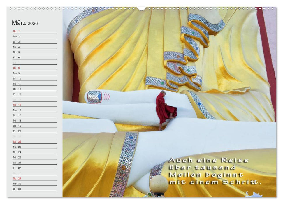 BUDDHA Buddhistische Weisheiten (CALVENDO Premium Wandkalender 2026)