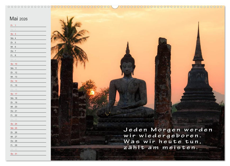 BUDDHA Buddhistische Weisheiten (CALVENDO Premium Wandkalender 2026)
