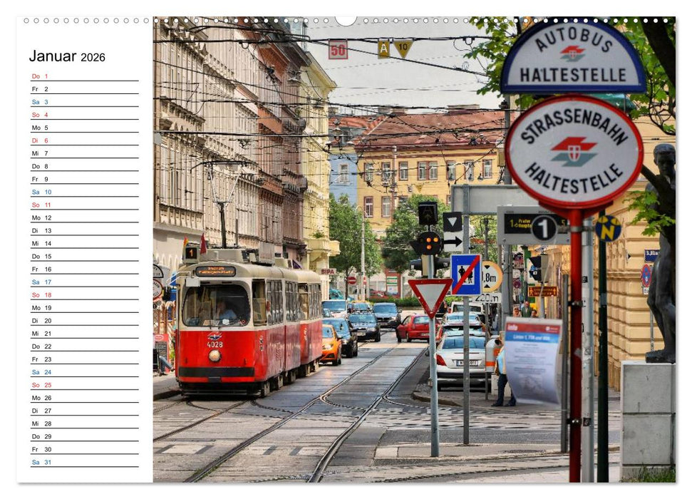 Wien - Haupstadt mit Charme (CALVENDO Premium Wandkalender 2026)