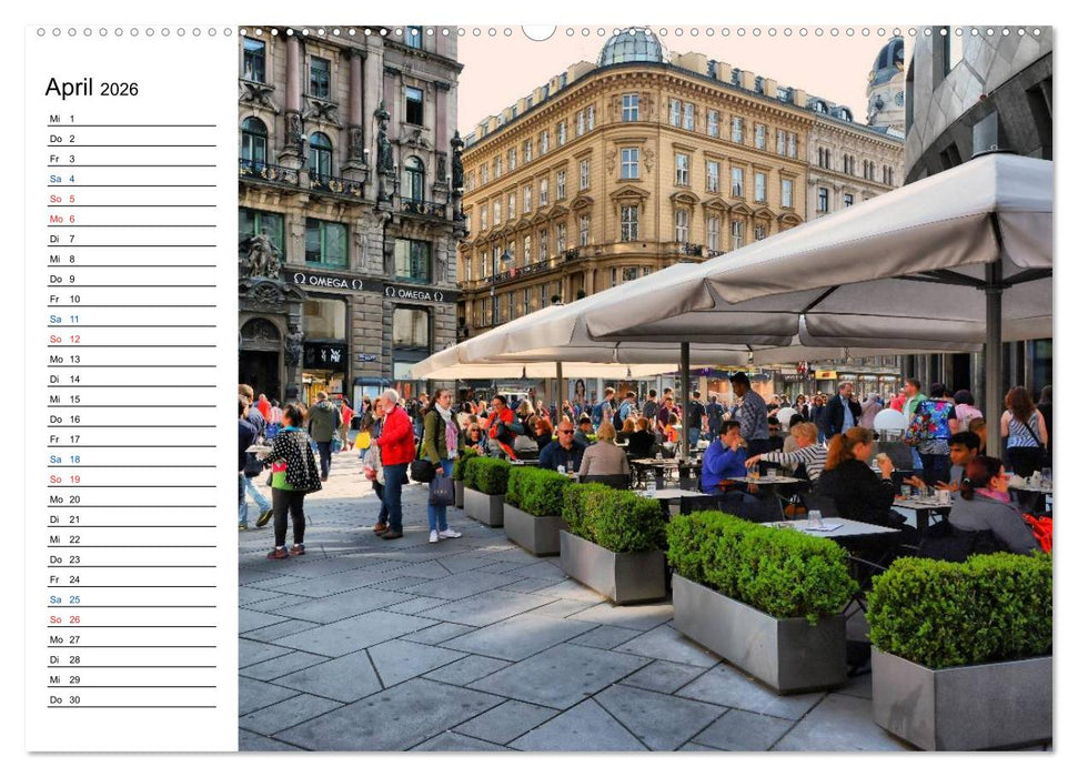 Wien - Haupstadt mit Charme (CALVENDO Premium Wandkalender 2026)