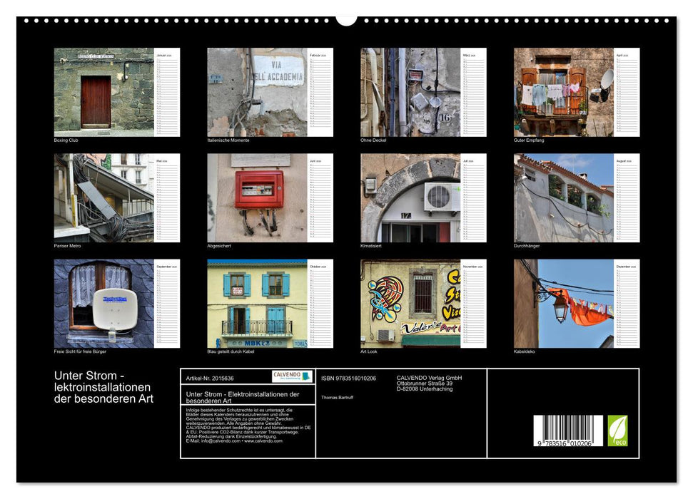 Unter Strom - Elektroinstallationen der besonderen Art (CALVENDO Premium Wandkalender 2026)