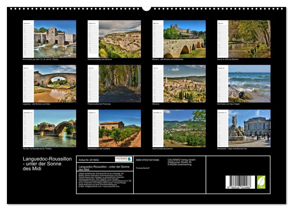 Languedoc-Roussillon - unter der Sonne des Midi (CALVENDO Premium Wandkalender 2026)