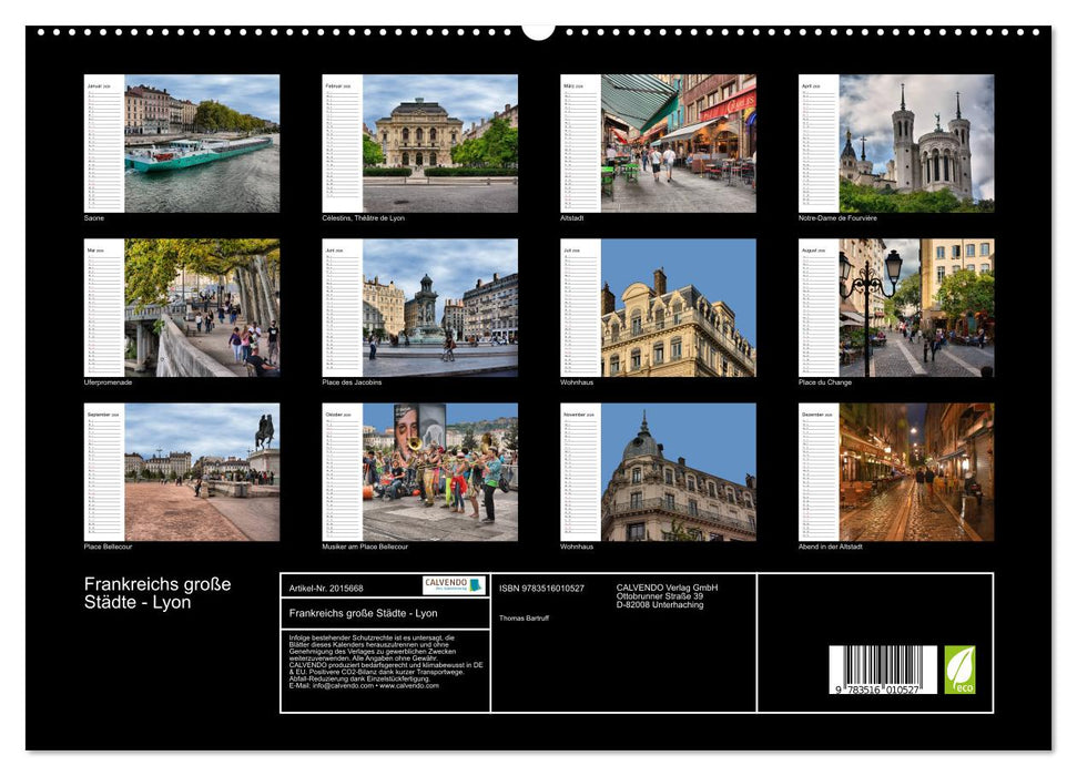Frankreichs große Städte - Lyon (CALVENDO Premium Wandkalender 2026)