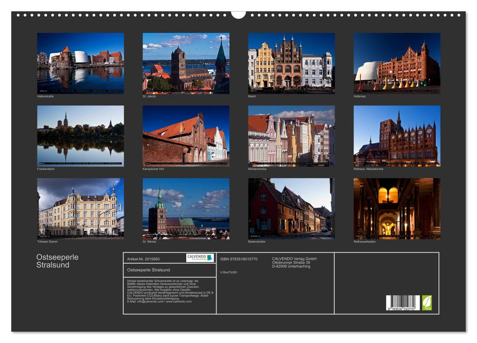 Ostseeperle Stralsund (CALVENDO Wandkalender 2026)