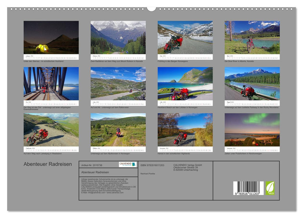 Abenteuer Radreisen (CALVENDO Premium Wandkalender 2026)