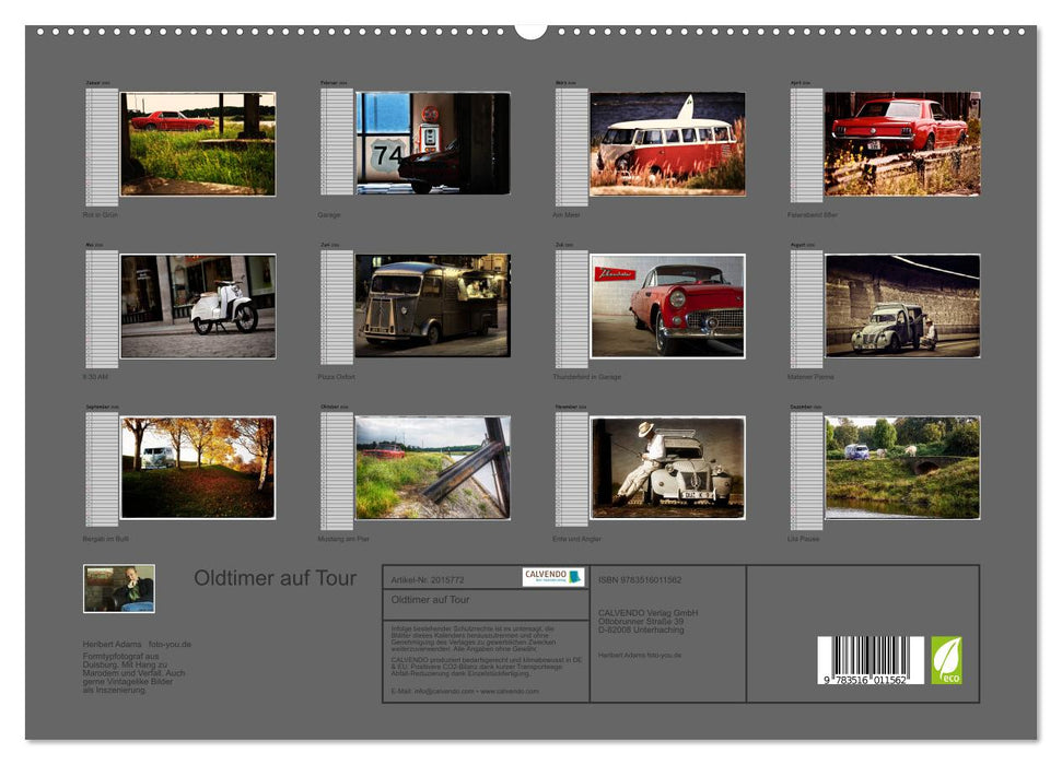 Oldtimer auf Tour (CALVENDO Premium Wandkalender 2026)
