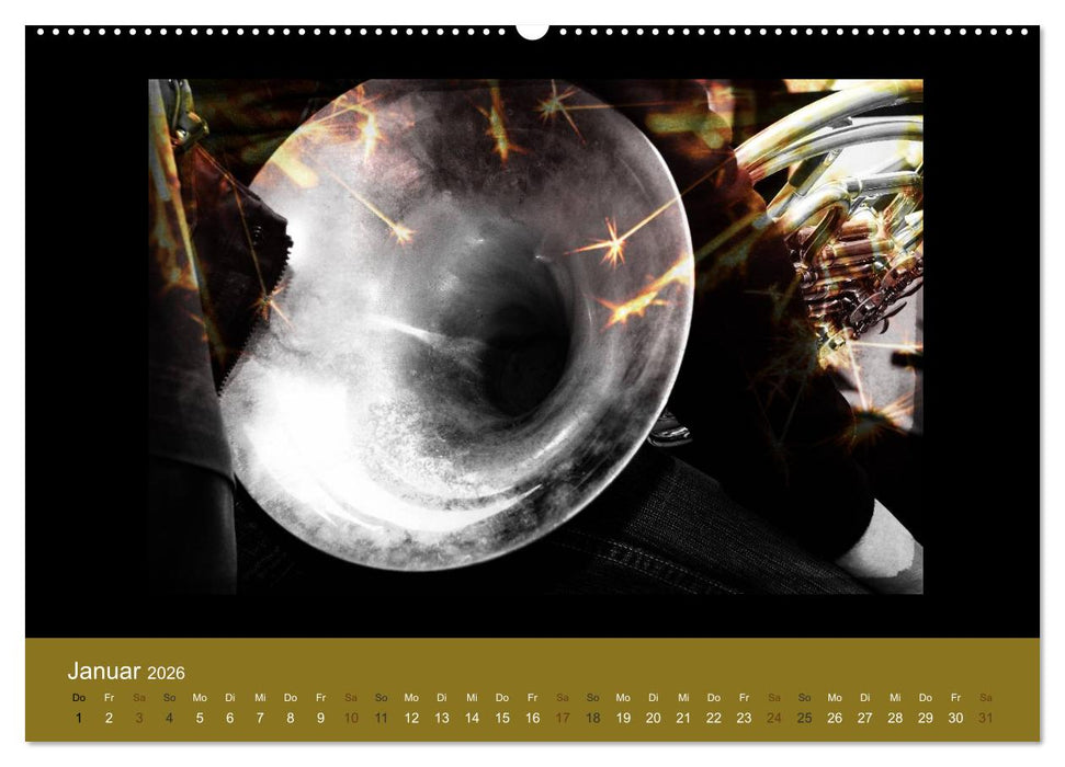 Klangbilder Instrumental-KUNST (CALVENDO Premium Wandkalender 2026)