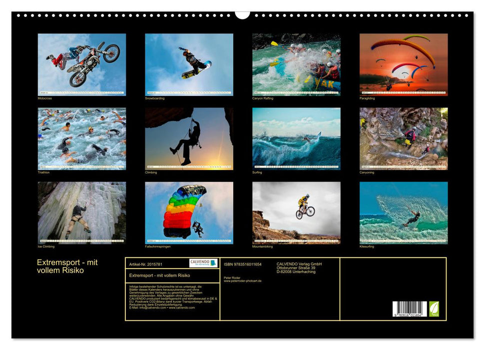 Extremsport - mit vollem Risiko (CALVENDO Wandkalender 2026)