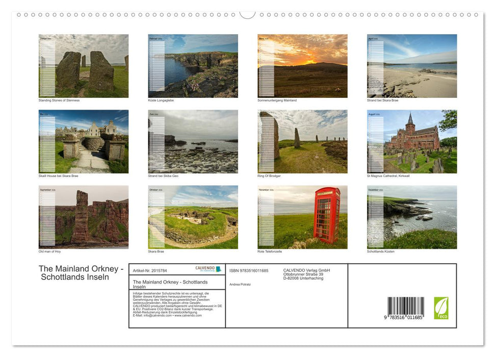 The Mainland Orkney - Schottlands Inseln (CALVENDO Premium Wandkalender 2026)