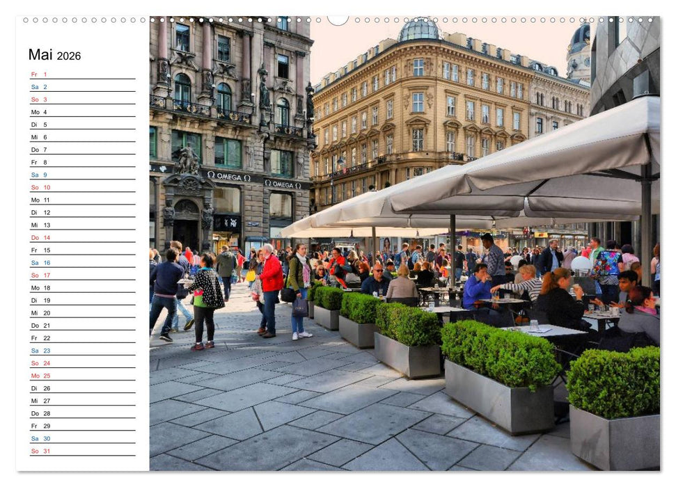 Wien - Österreichs charmante Hauptstadt (CALVENDO Wandkalender 2026)