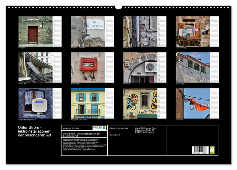 Unter Strom - Elektroinstallationen der besonderen Art (CALVENDO Wandkalender 2026)