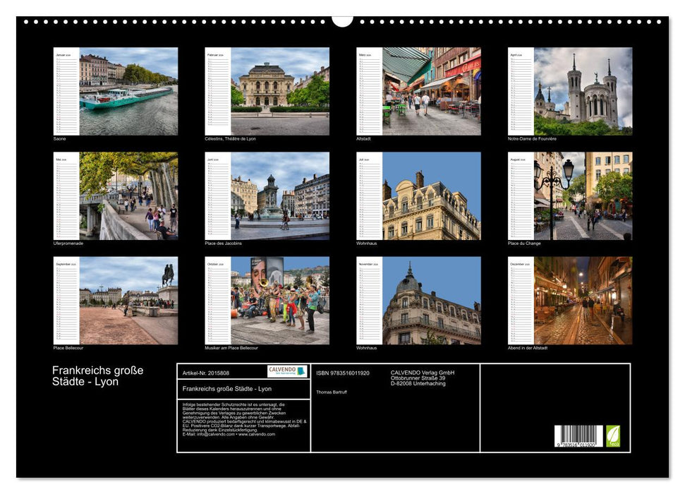 Frankreichs große Städte - Lyon (CALVENDO Wandkalender 2026)