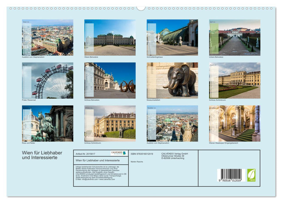 Wien für Liebhaber und Interessierte (CALVENDO Premium Wandkalender 2026)